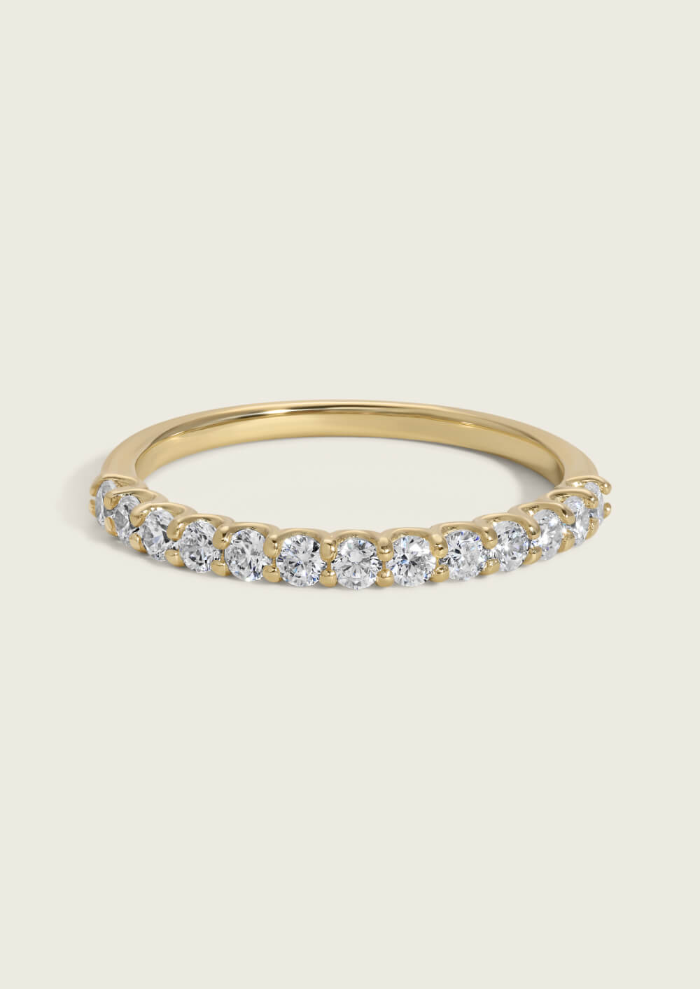 2mm Round Diamond Half-Eternity Ring