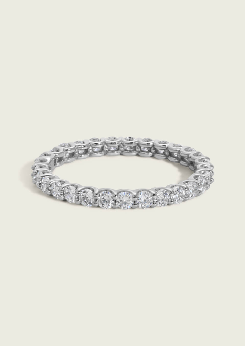 2mm U-Shaped Prong Diamond Classic Eternity Ring - Main Image