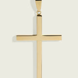 14k Gold Simple Flat Cross Pendant