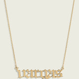 14k Gold Old English Lowercase Nameplate Necklace