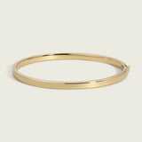 14k Plain Gold Round Bangle Bracelet