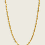 2mm Solid 14k Classic Rope Chain, Bracelet, or Anklet