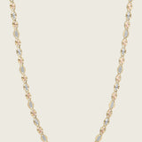 2.1mm 14k Tri-Color Gold Valentino Mirror Chain