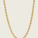 2.3mm Gold Rolo Mirror Flat Link Chain Necklace