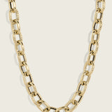 14k Gold Chunky Textured Paperclip Link Chain or Bracelet