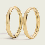 Medium 14k Gold Round Endless Hoop Earrings