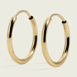 Petite 14k Gold Endless Round Hoop Earrings