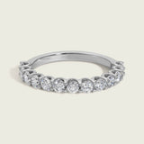 2.70mm Round Diamond Half-Eternity U Prong Ring