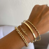 14k Plain Gold Round Bangle Bracelet