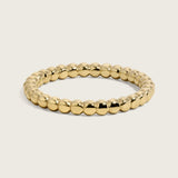 14k Gold Beaded Ball Stacking Ring