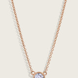 Round Diamond Bezel Solitaire Necklace