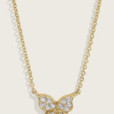 Pave Diamond Butterfly Pendant Necklace