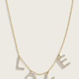 14k Diamond Letter Station Necklace