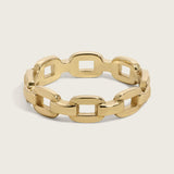 14k Gold Paperclip Chain Ring