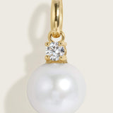 14k Freshwater Pearl & Diamond Pendant