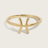 14k Gold Skinny Zodiac Ring