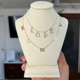 14k Diamond Letter Station Necklace