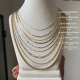 2.4mm Round Box Chain, Bracelet, or Anklet