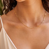 14k Gold Paperclip Chain Necklace, Bracelet, or Anklet