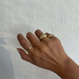 14k Gold Paperclip Chain Ring