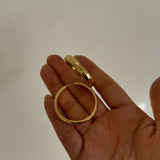 Small 14k Gold Round Endless Hoop Earrings