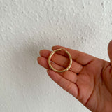 Large 14k Gold Tubular Seamless Round Hoop Earrings