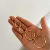 Mini 14k Gold Endless Round Hoop Earrings