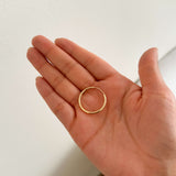 Small 14k Gold Endless Round Hoop Earrings