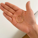 Medium 14k Gold Endless Round Hoop Earrings